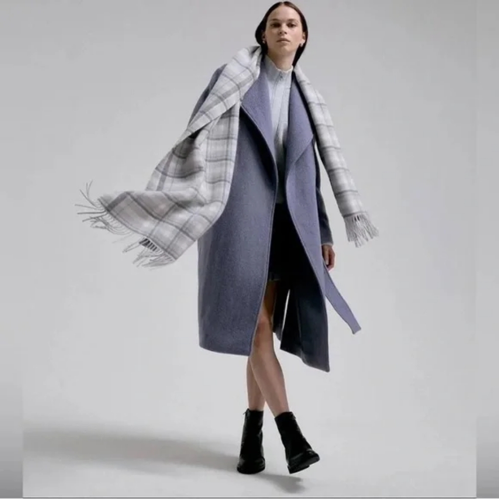 Club Monaco Plush Cardigan Wrap Coat - Picture 2 of 12